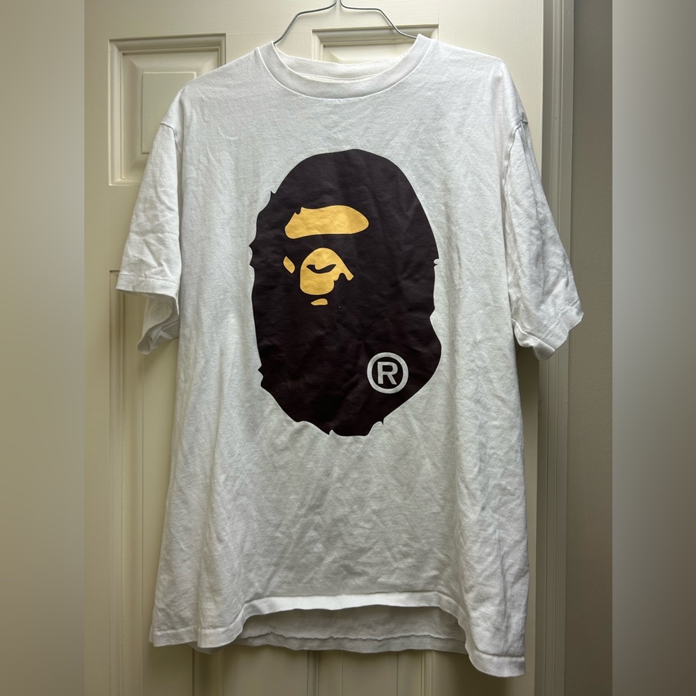BAPE Tshirt Men’s XL- A Bathing Ape Big Head Tee, white
